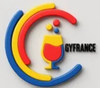 Logo coloré avec un verre.